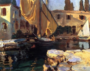 サン・ヴィジリオ 金帆船のあるボート ジョン・シンガー・サージェント Oil Paintings